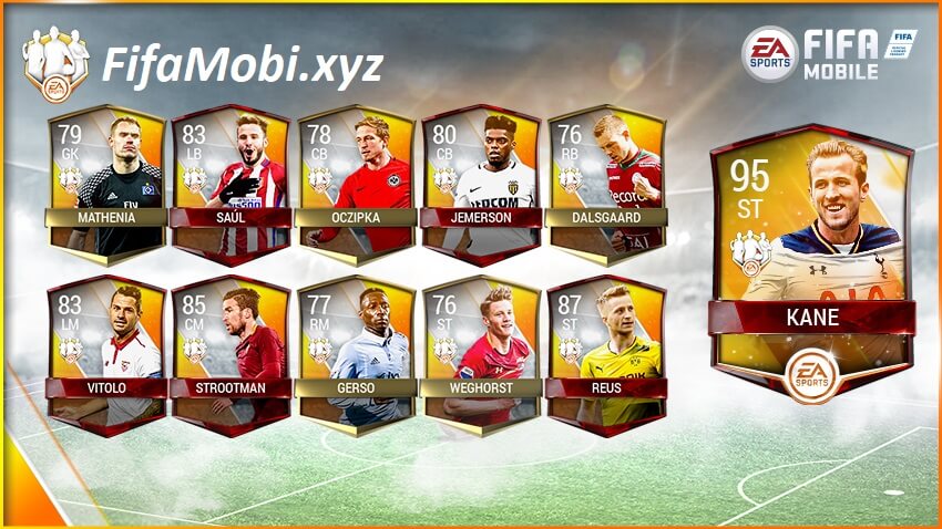 FIFA MOBILE - TEAM OF THE WEEK команда недели харри кейн список игроков